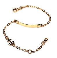 Bracciale Bambino 9KT in Oro giallo 9K BIMBO TARGA ANCORA MB DD/Z 2.00 G